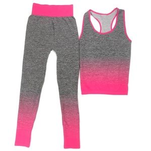 Women's 2 Piece Workout Tank Top + Legging Set Gym